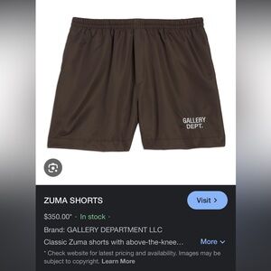 Gallery Dept. Brown Zuma Shorts